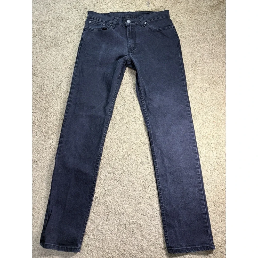 Levis 511 Jeans Men 32x34‎ Black Straight Leg Mid Rise Preppy Casual